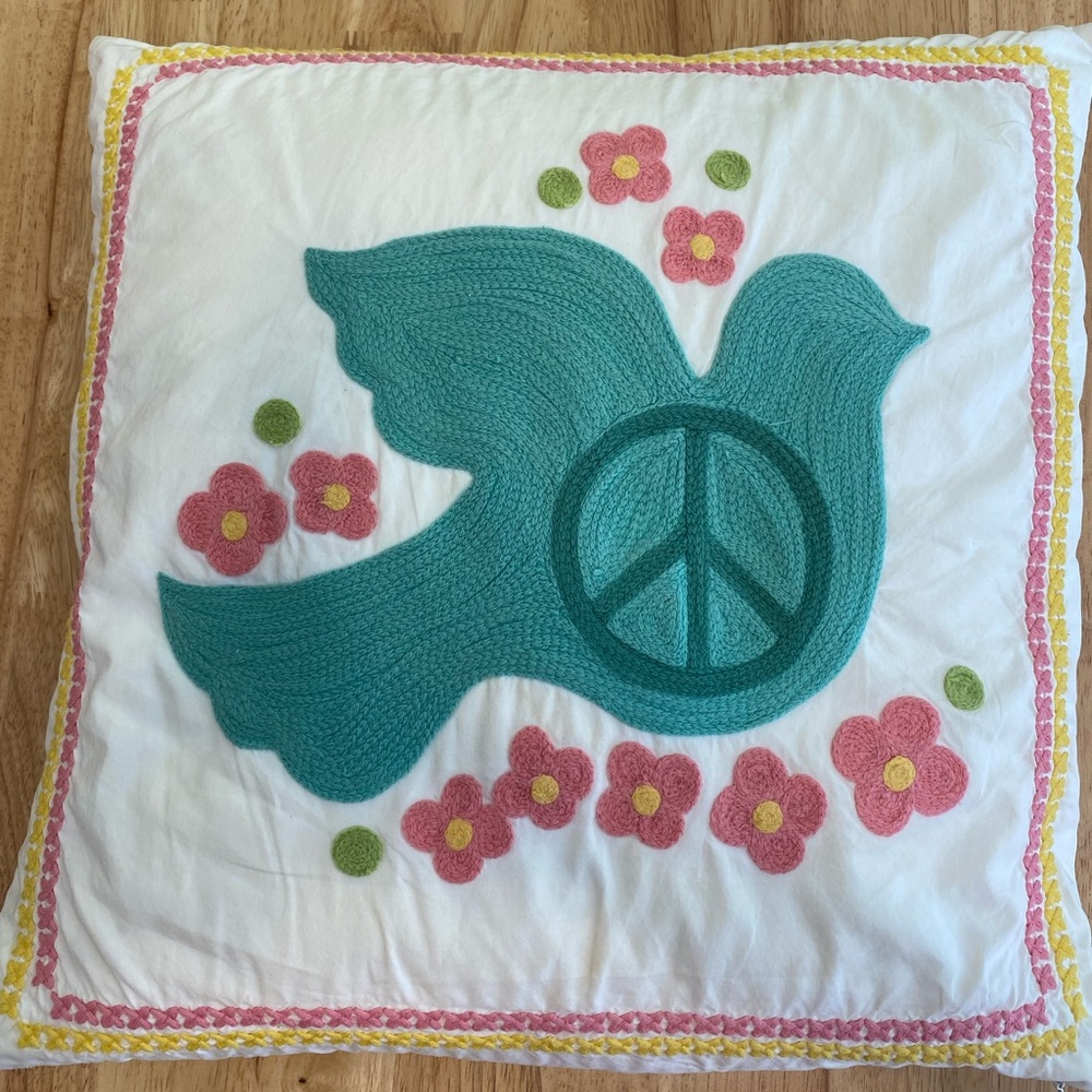 Pottery Barn Peace 16x16 pillow